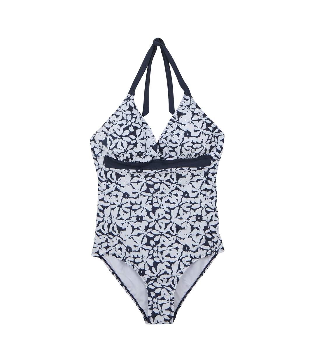 Maillot De Bain 1 Pièce Flavia Femme Bleu Marine Blanc Regatta-2