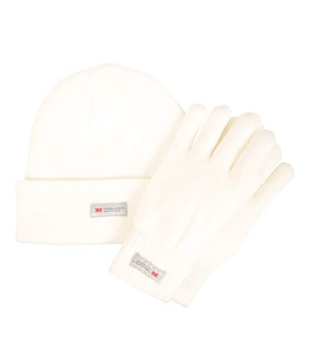 Ensemble bonnet et gants femme blanc Mountain Warehouse