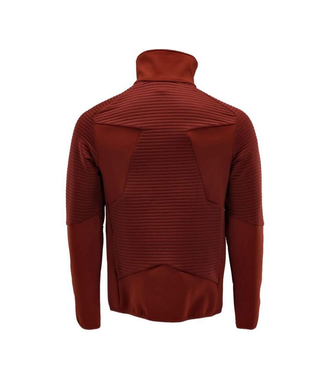 Mens Customised Striped Fleece Jacket Autumn Red Mascot-2