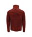 Mens Customised Striped Fleece Jacket Autumn Red Mascot-2