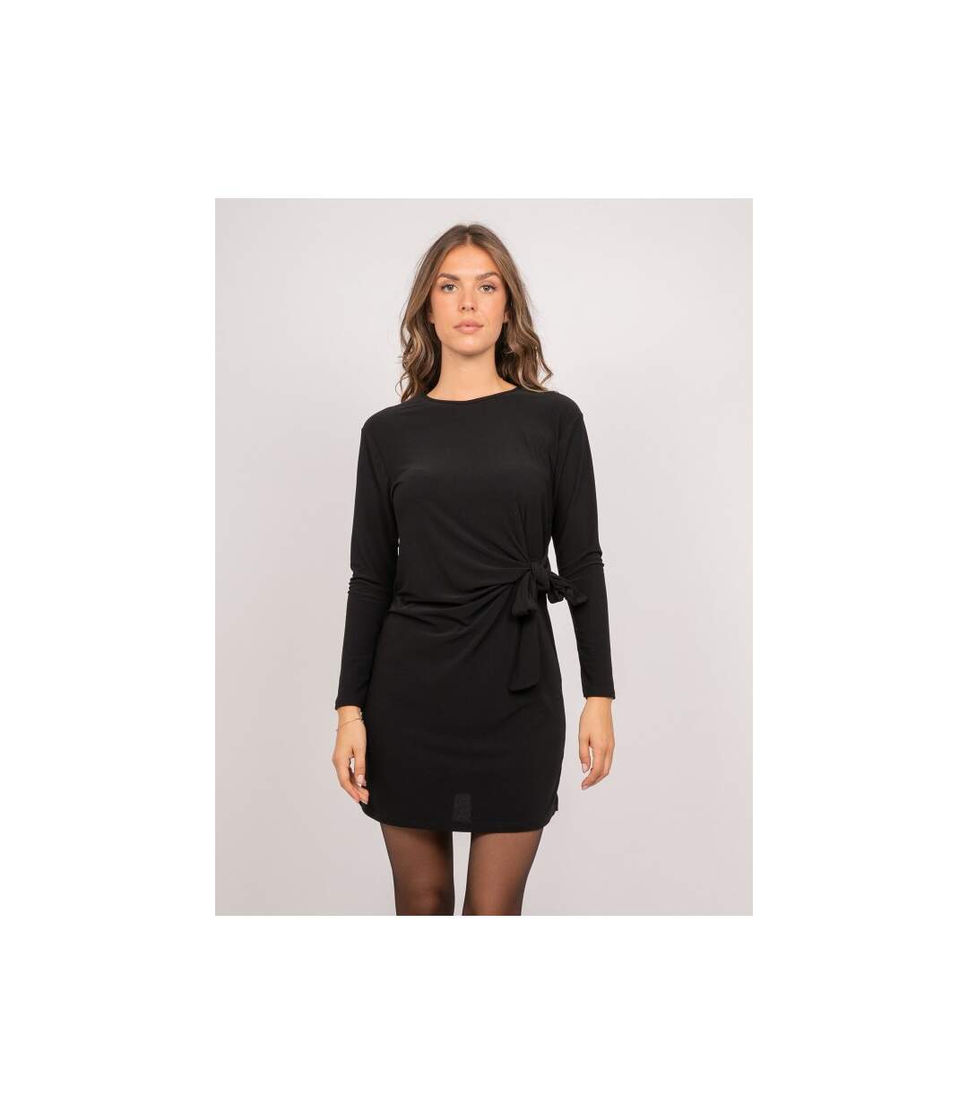 Robe courte noeud drapé sur le côté ISMALIA - Dona X Lisa-1