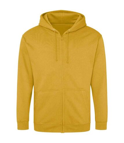 Mens full zip hoodie mustard Awdis