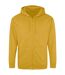 Mens full zip hoodie mustard Awdis