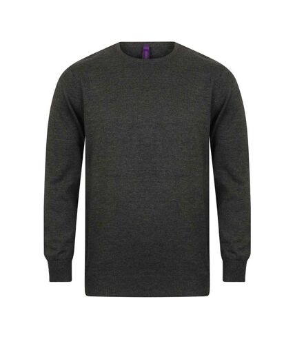 Henbury Mens Cotton Acrylic Crew Neck Sweatshirt (Grey Marl) - UTPC5863