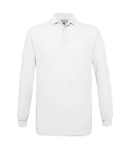 Polo homme manches longues - PU414 - blanc