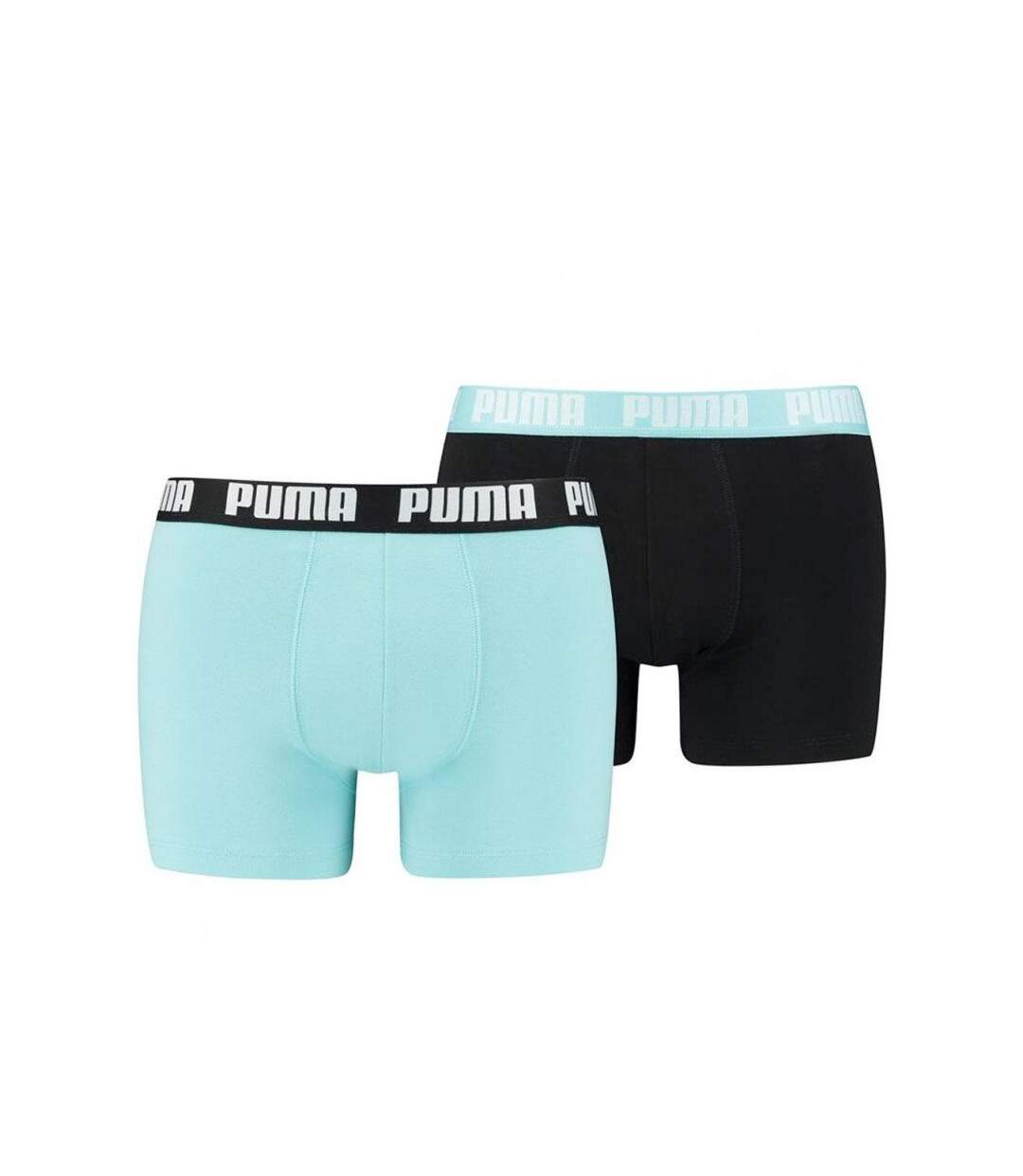 PUMA Lot de 2 Boxers Homme Coton BASIC Noir Bleu-2