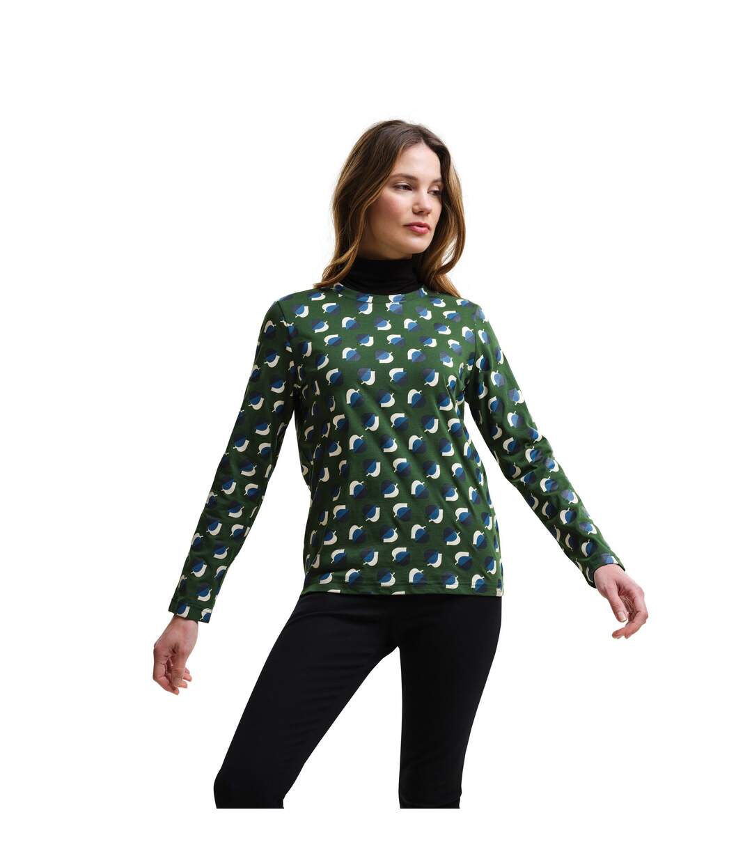 T-shirt orla kiely femme vert / feuilles d'orme Regatta