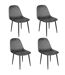Lot de 4 Chaises de table design velours Inoui-1