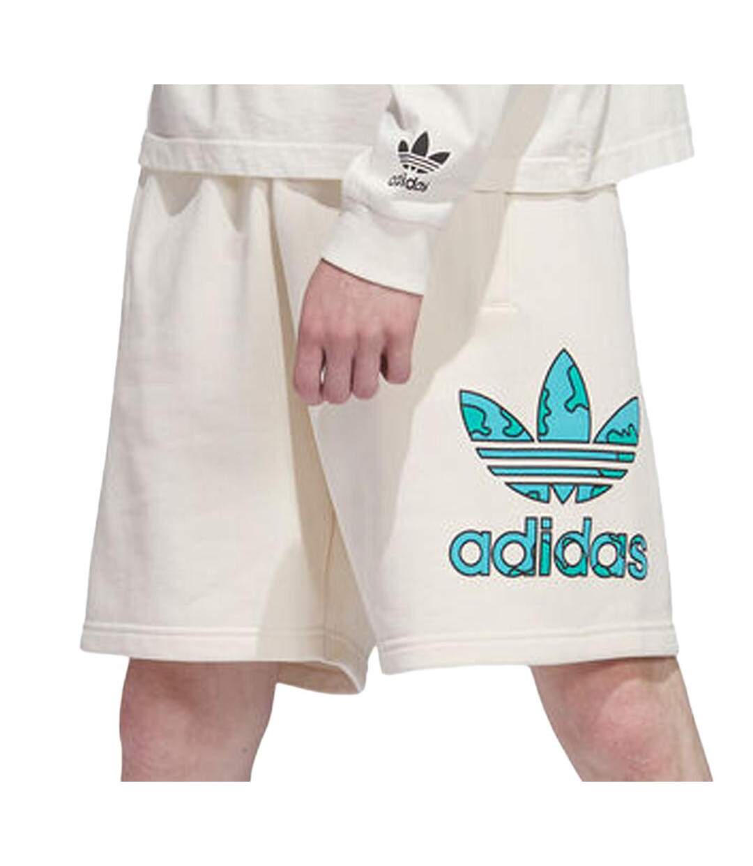 Short Écru Homme Adidas Stacked IC5562 - L-1