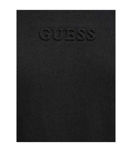 Sweat À Capuche Motif/style En Relief Homme Noir Guess