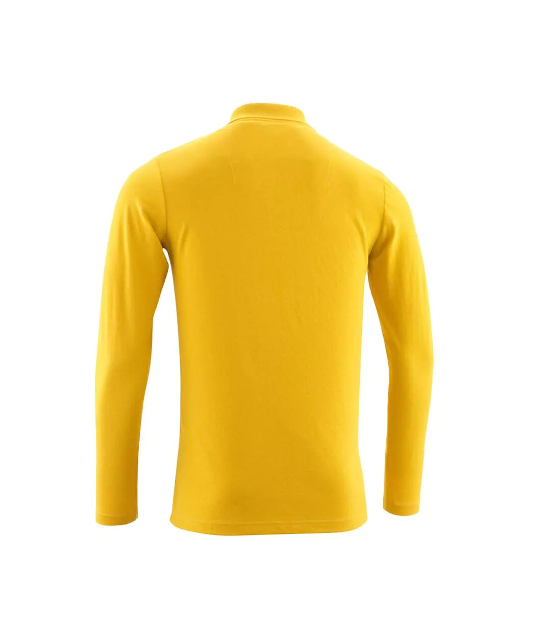 Mens Crossover Long-sleeved Polo Shirt Curry Yellow Mascot-2