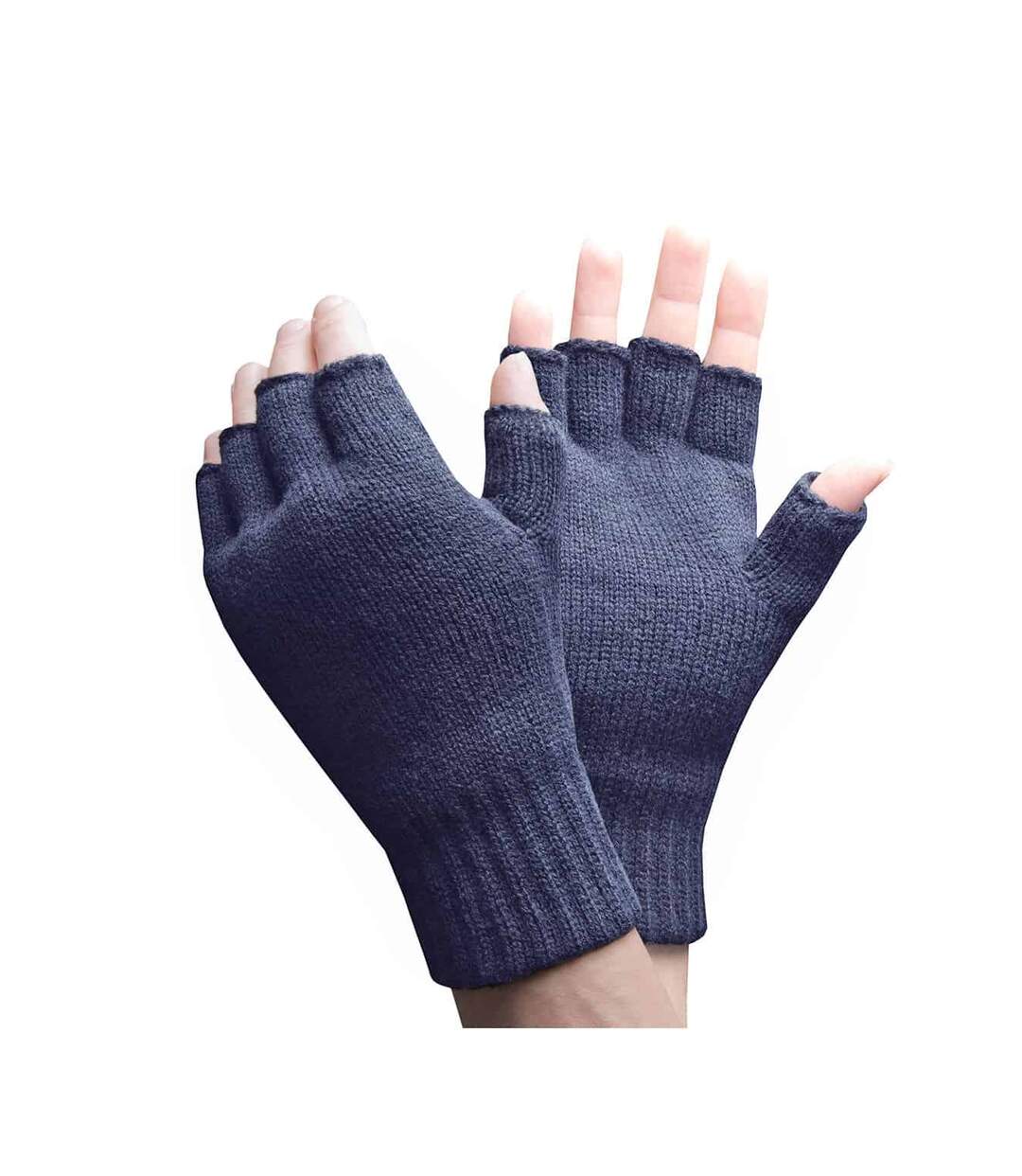 Gants Sans Doigts Homme Thermiques Doublés Polaire