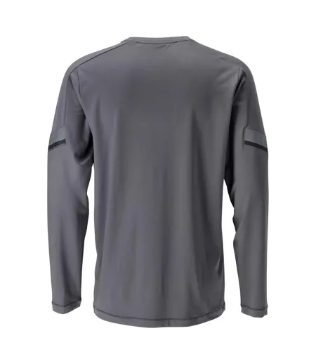T-shirt Manches Longues Customised Homme Gris Pierre Mascot