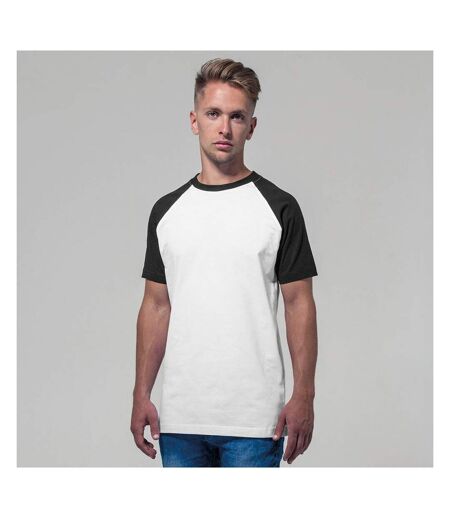 T-shirt à manches courtes homme blanc/noir Build Your Brand