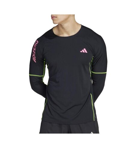 T-shirt Manches Longues Noir Homme Adidas Adizero - L