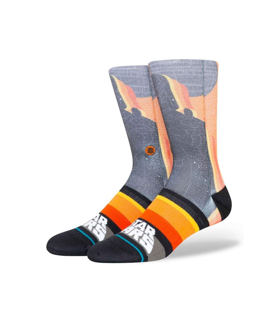 STANCE Chaussettes Homme Coton DARTH BY JAZ Noir Orange STAR WARS-1