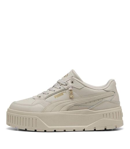 Womens/ladies Ii Jr Low Top Platform Trainers Silver Puma