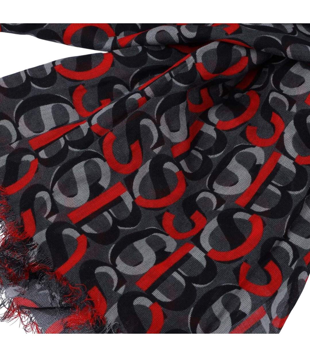 Écharpe Style Monogramme Alton Taille Unique Rouge Boss-2