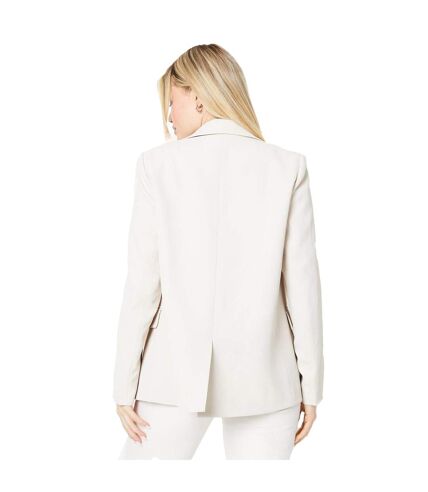 Womens/ladies single-breasted boyfriend blazer cream Dorothy Perkins