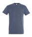 T-shirt manches courtes - Mixte - 11500 - bleu denim