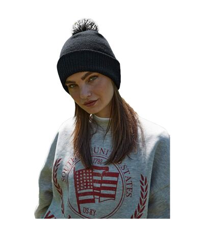 Snowstar Two Tone Recycled Beanie Black White Beechfield