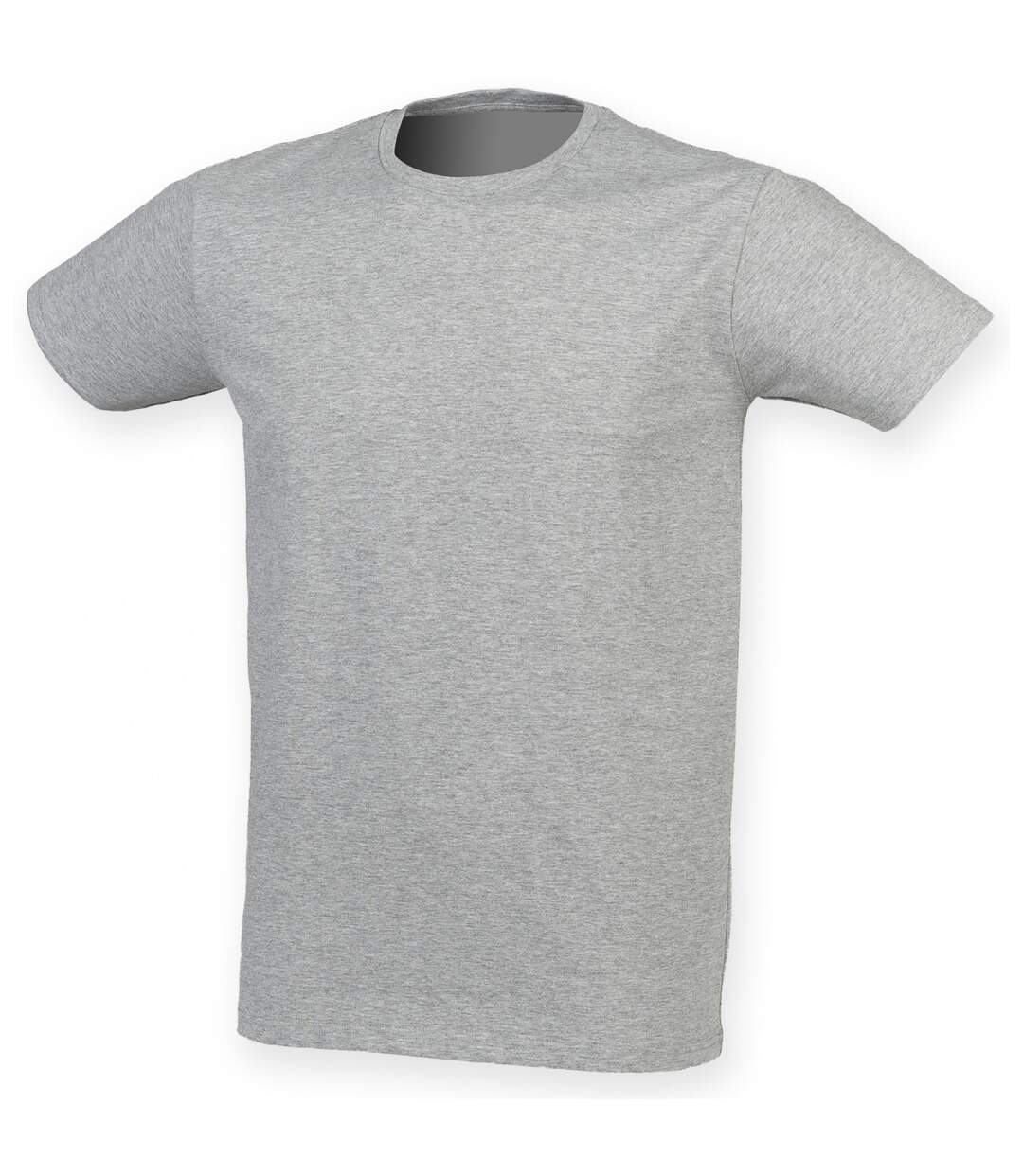 T-shirt manches courtes feel good homme gris chiné Skinni Fit