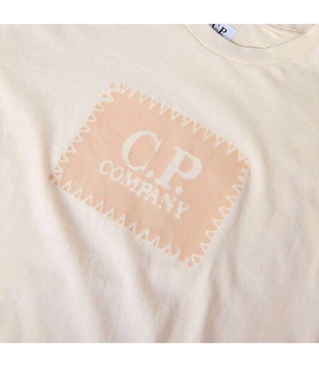 T-shirt Manches Courtes Motif/style Logo Bloc Homme Bleu Clair C.P. Company