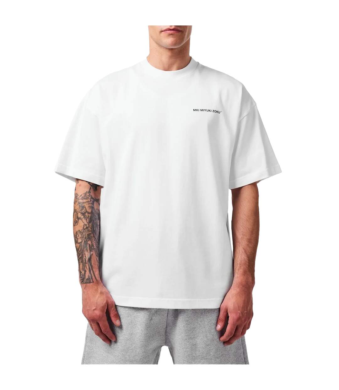 T-shirt Motif/style Uniforme Homme Blanc MKI MIYUKI ZOKU-2