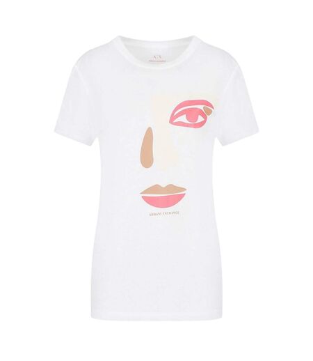 T-shirt Motif/style Visage Femme Blanc Armani Exchange