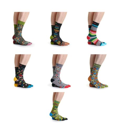 Semainier de 7 chaussettes fantaisies 40/45