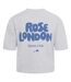 Womens/ladies All Love Crop T-shirt Grey Marl Rose London-2
