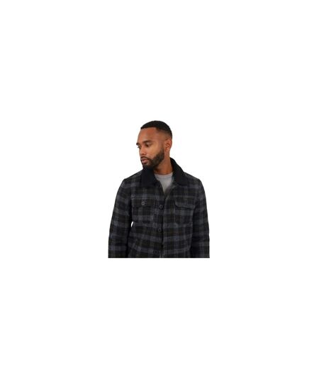 Veste Motif/style À Carreaux Homme Noir Orange Foncé Brave Soul