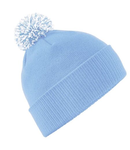 Bonnet Snowstar Unisexe Bleu Ciel Blanc Beechfield