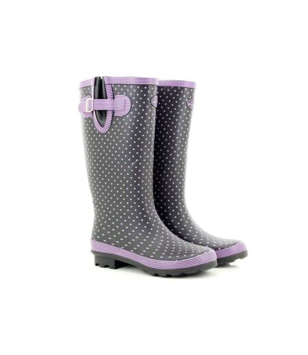 Bottes polka femmes violet/ bleu Stormwells