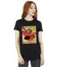 Disney Femme/Ladies Big Hero 6 Baymax Flying Baymax Newspaper Cotton Boyfriend T-Shirt (Noir) - UTBI15472-2