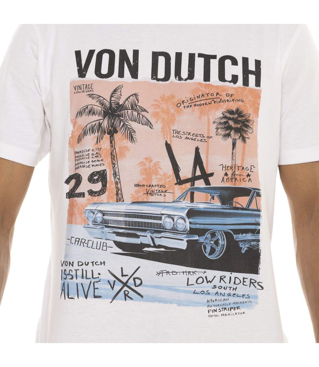 T-shirt en col rond à manches courtes homme photoprint Venice Vondutch-2