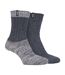 2 Pack Women's Wool Blend Cable Knit Boot Socks, Outdoor Socks-1