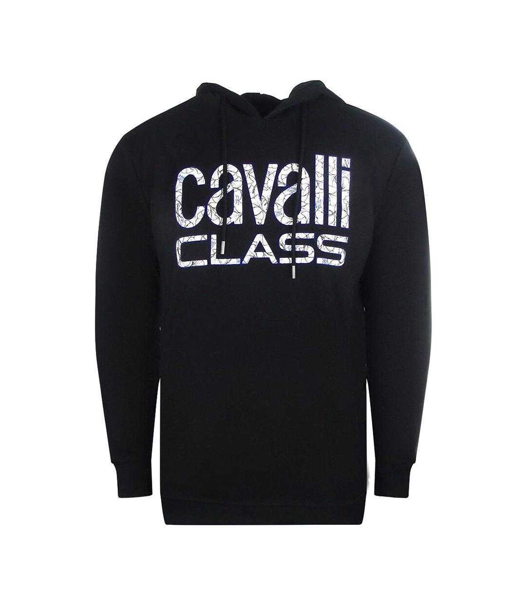 Sweat À Capuche Motif/style Floral Homme Noir Cavalli Class-1