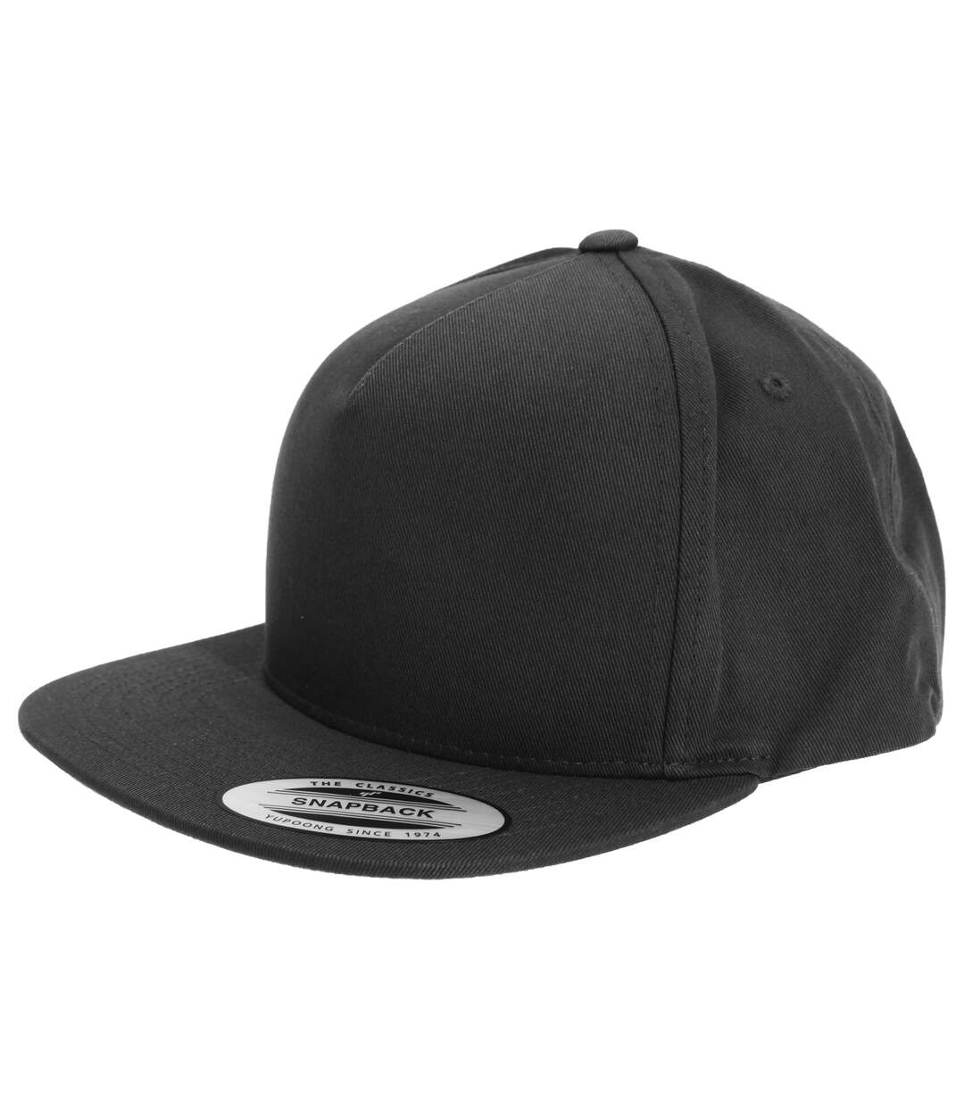 Yupoong Flexfit Unisex Plain Classic 5 Panel Snapback Cap (Black) - UTRW4164-1