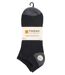 Farah - 5 Pairs Mens Thin Low Cut Striped Breathable Short Bamboo Trainer Ankle Socks