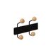 Patère Murale en Bois 10 Boules 44cm Noir-2