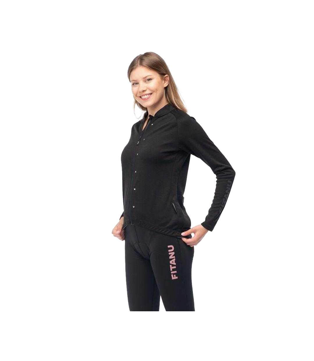 Maillot De Cyclisme Vialetta Femme Noir Fitanu-1