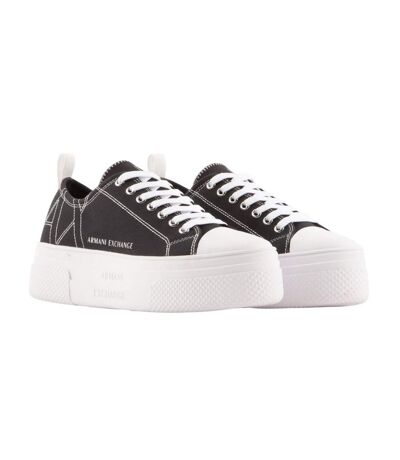 Baskets Femme Noir Blanc Armani Exchange
