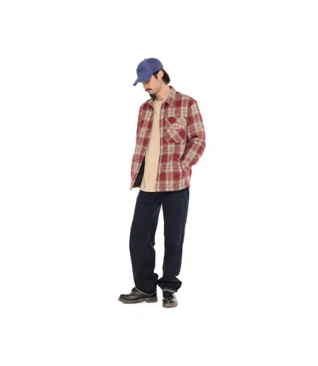 Chemise à carreaux manches longues femme avec poche patch tissé Deby Vondutch