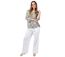 Top mi-saison style chemisier en viscose ASHLEY motif ethnique kaki Coton Du Monde-1