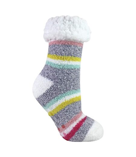 Ladies Soft Fluffy Lounge Socks | Warm Cosy Home Slipper Socks