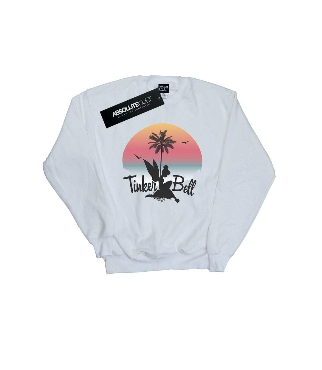 Disney Sweatshirt Femme/Femme Fée Clochette coucher de soleil (Blanc) - UTBI40940-1