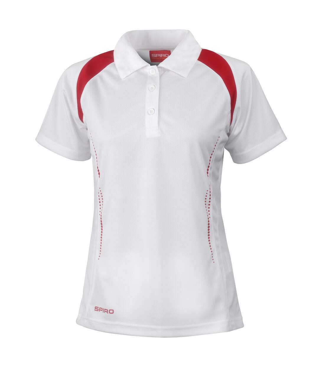 Polo sport femme blanc/rouge Spiro-1