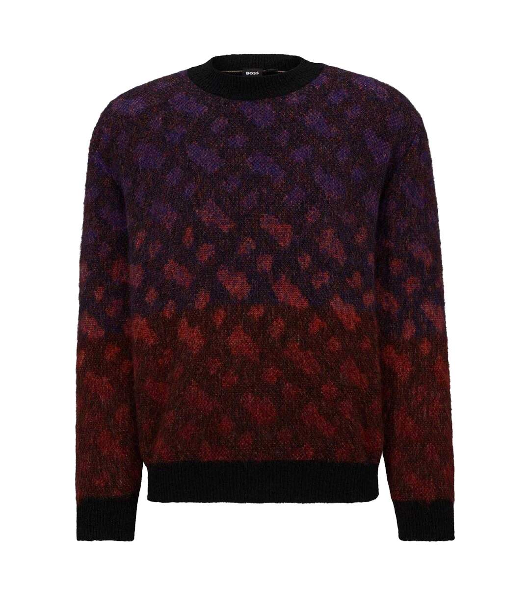Pull Motif/style Géométrique Homme Noir Mélange Boss-2