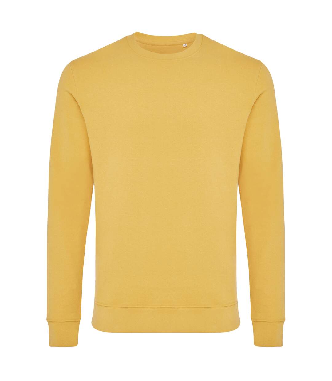 Unisex adult zion recycled cotton crew neck sweatshirt ochre yellow Iqoniq-1